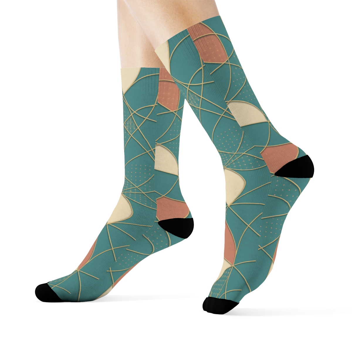 Camellia Tessellation Drift personalized cozy socks
