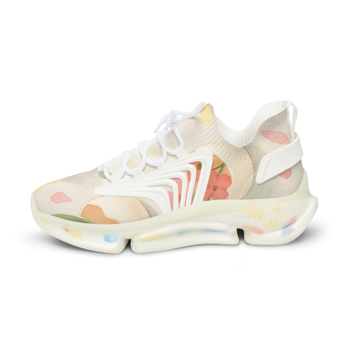 Spring Eggshell Blossom Parade stylish casual sneakers