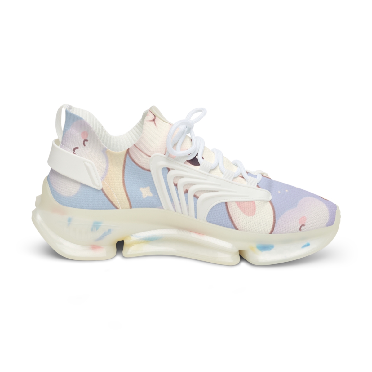 Pastel Moon Bunny Dreams stylish casual sneakers
