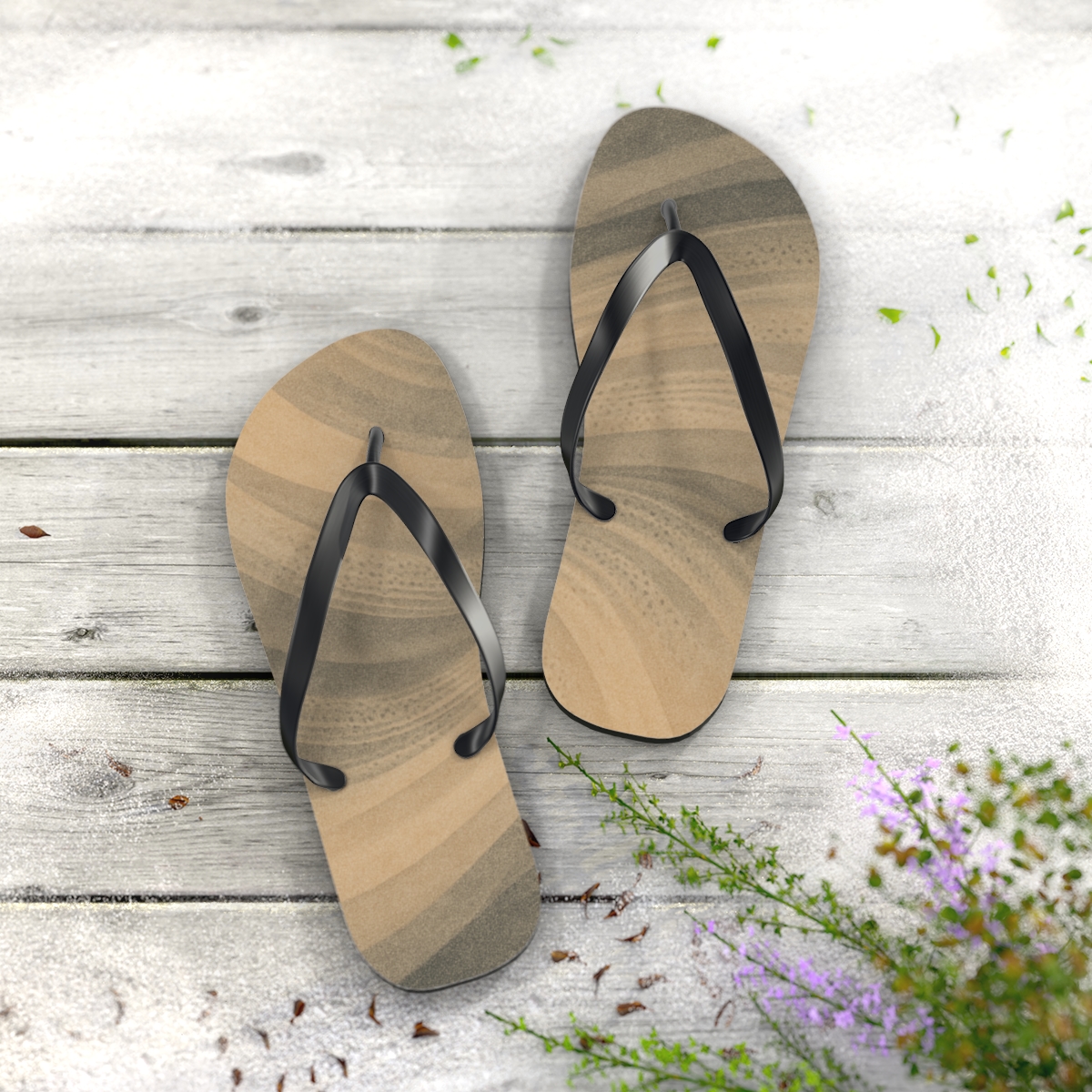 Wind Sculpted Arc Weave colorful rubber flip flops