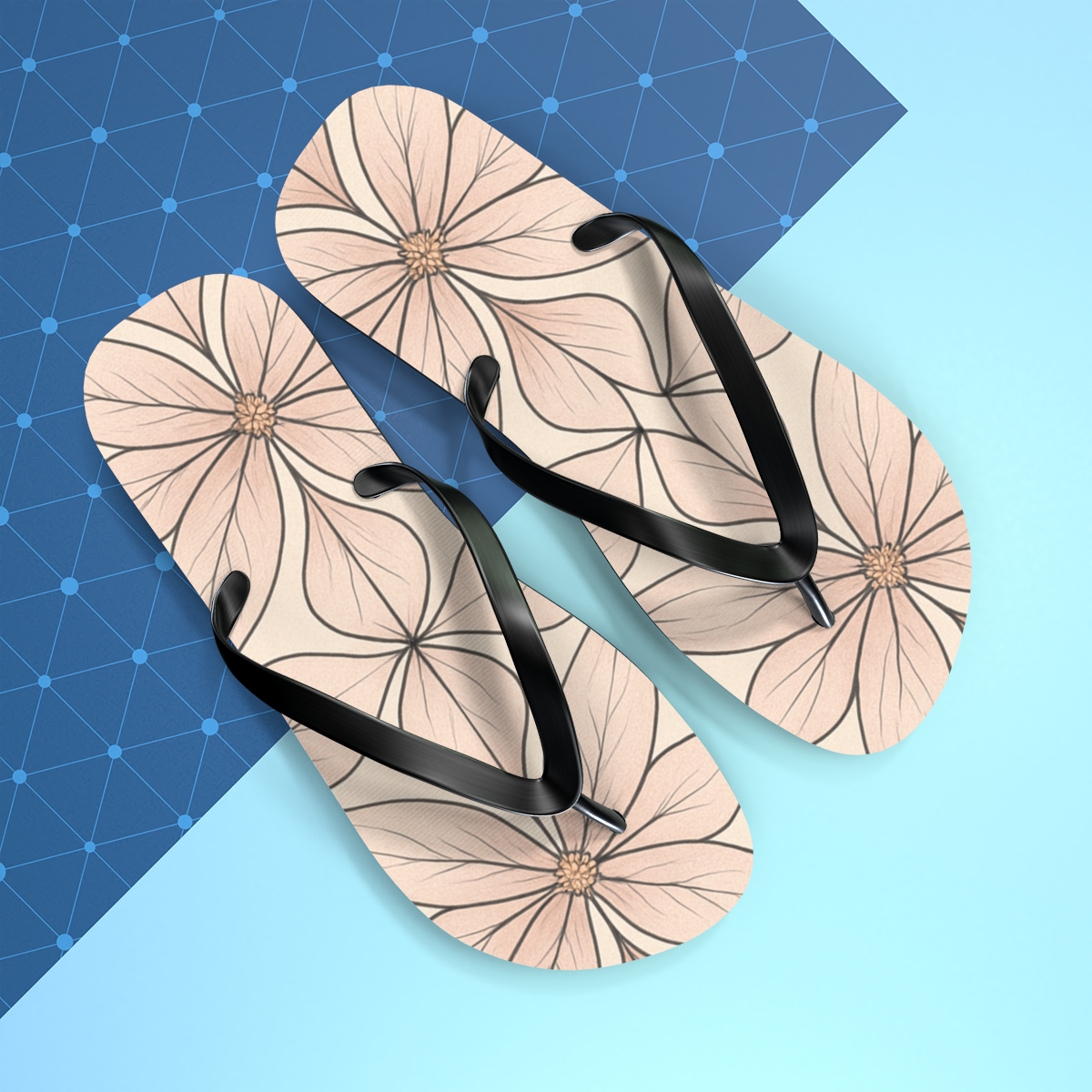 Camellia Lattice Drift soft sole flip flops