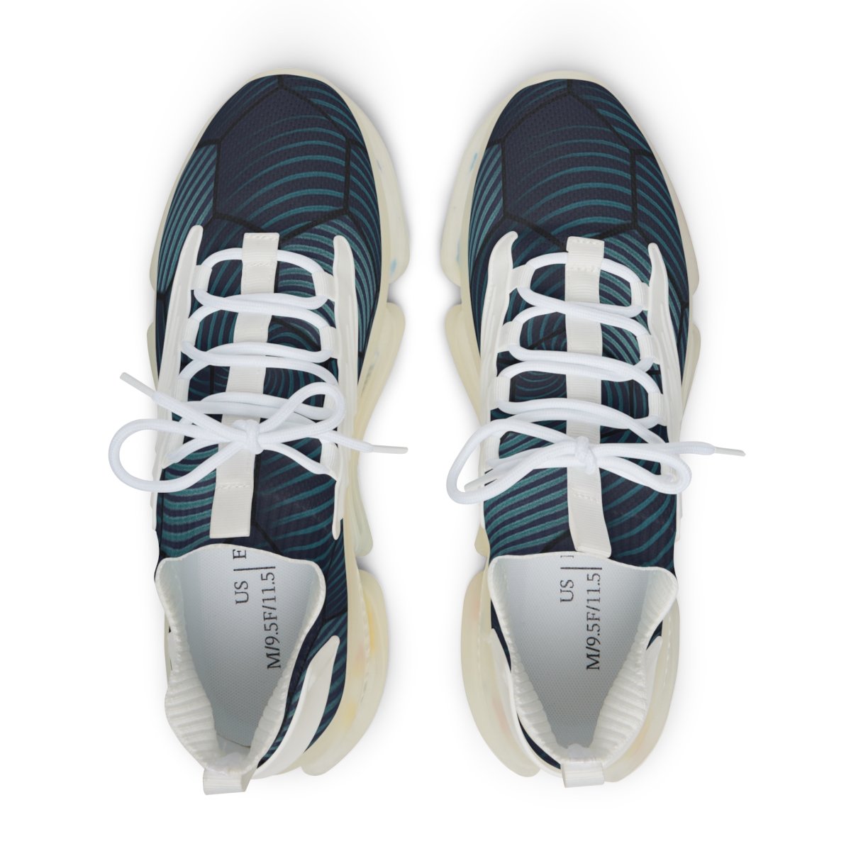 Moire Hex Vortex Weave stylish casual sneakers