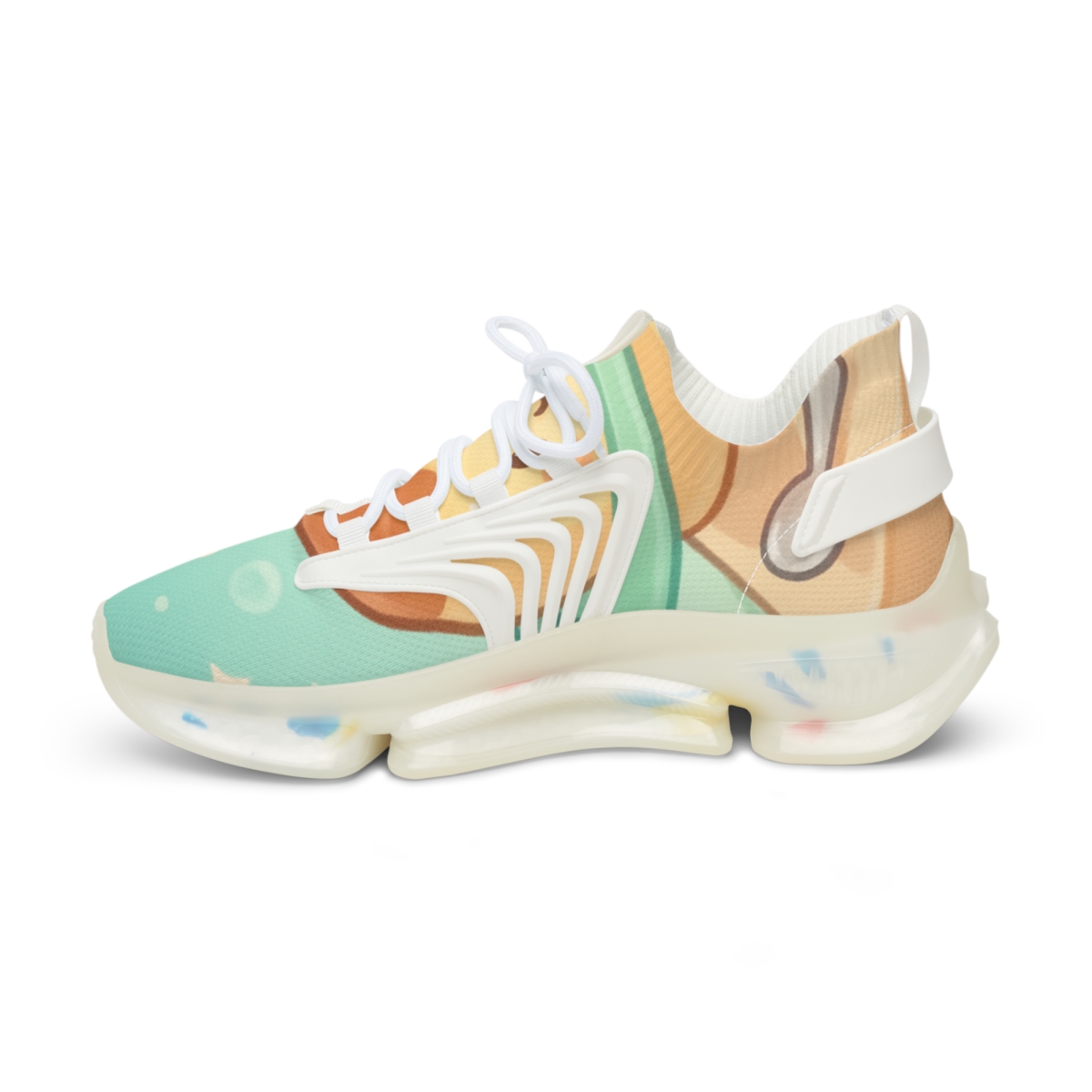 Pastel Planet Pudding Pals personalized athletic sneakers