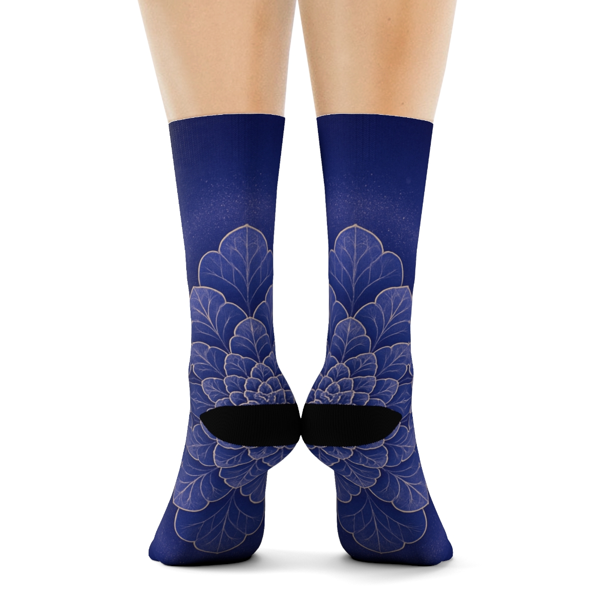 Orchid Lobe Fractal Rosette unique printed socks