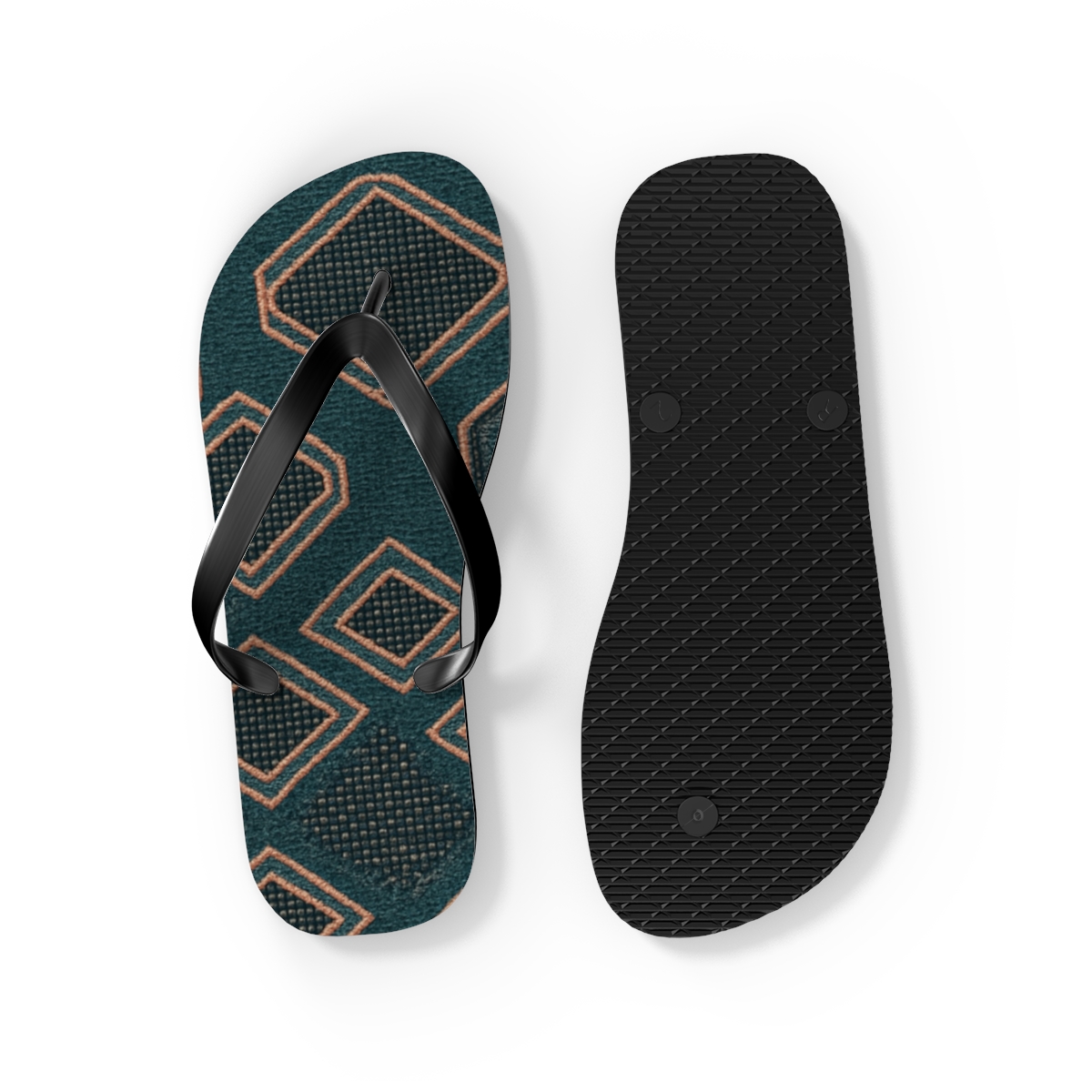 Hypnotic Wave Pattern Flip Flops
