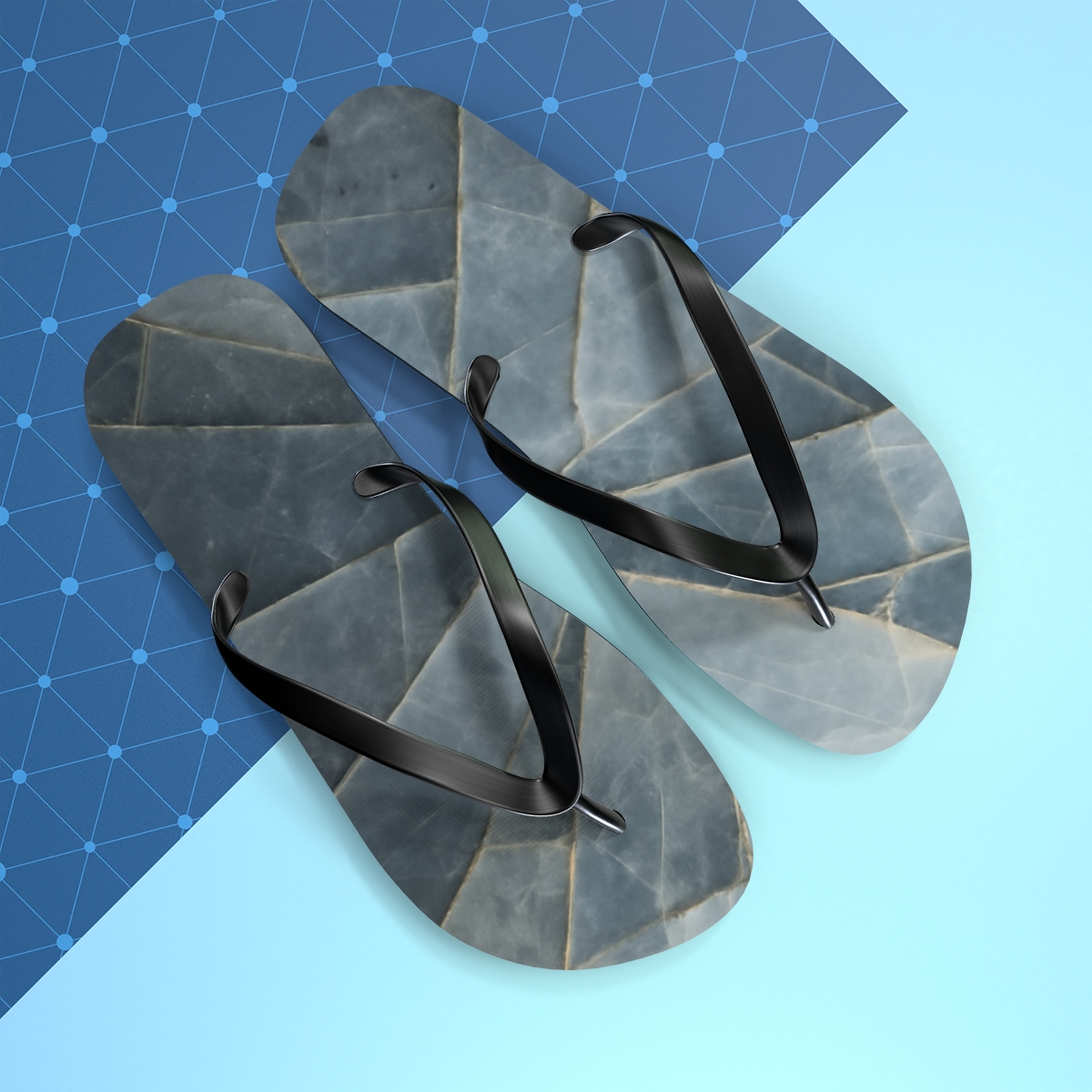 Prism Vein Tessellation personalized beach flip flops