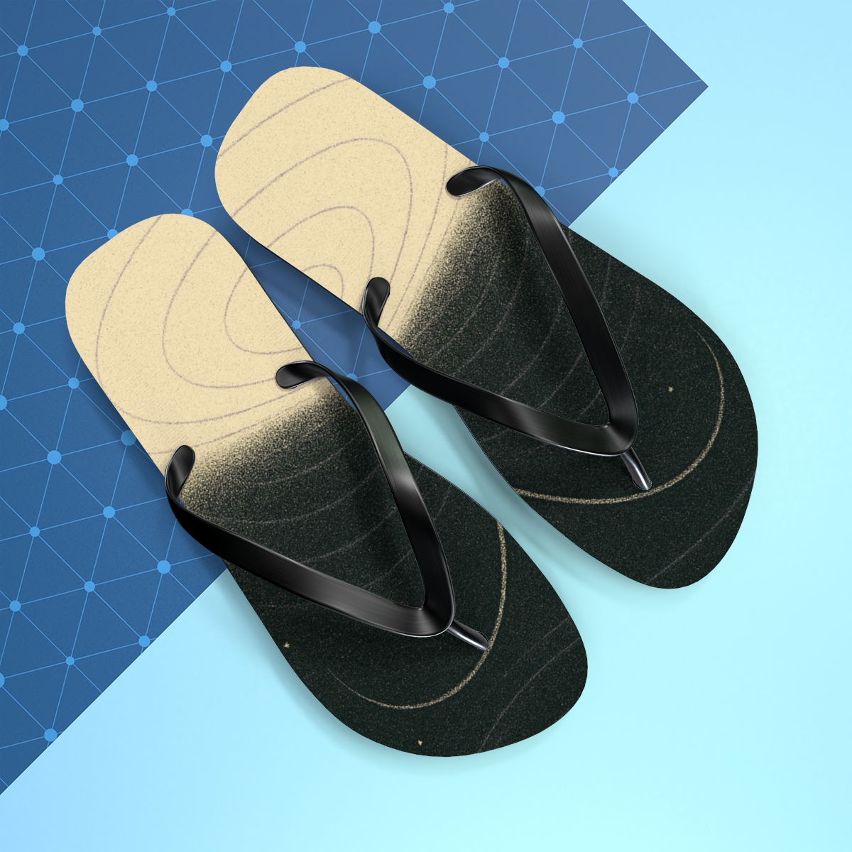 Antenna Reverie Of The Moth personalized beach flip flops