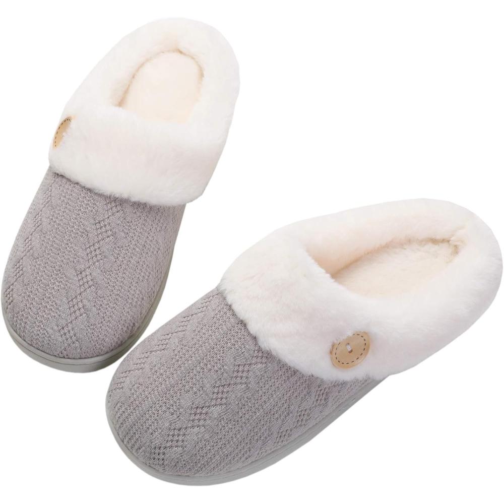 Warm Knit Slip Slippers