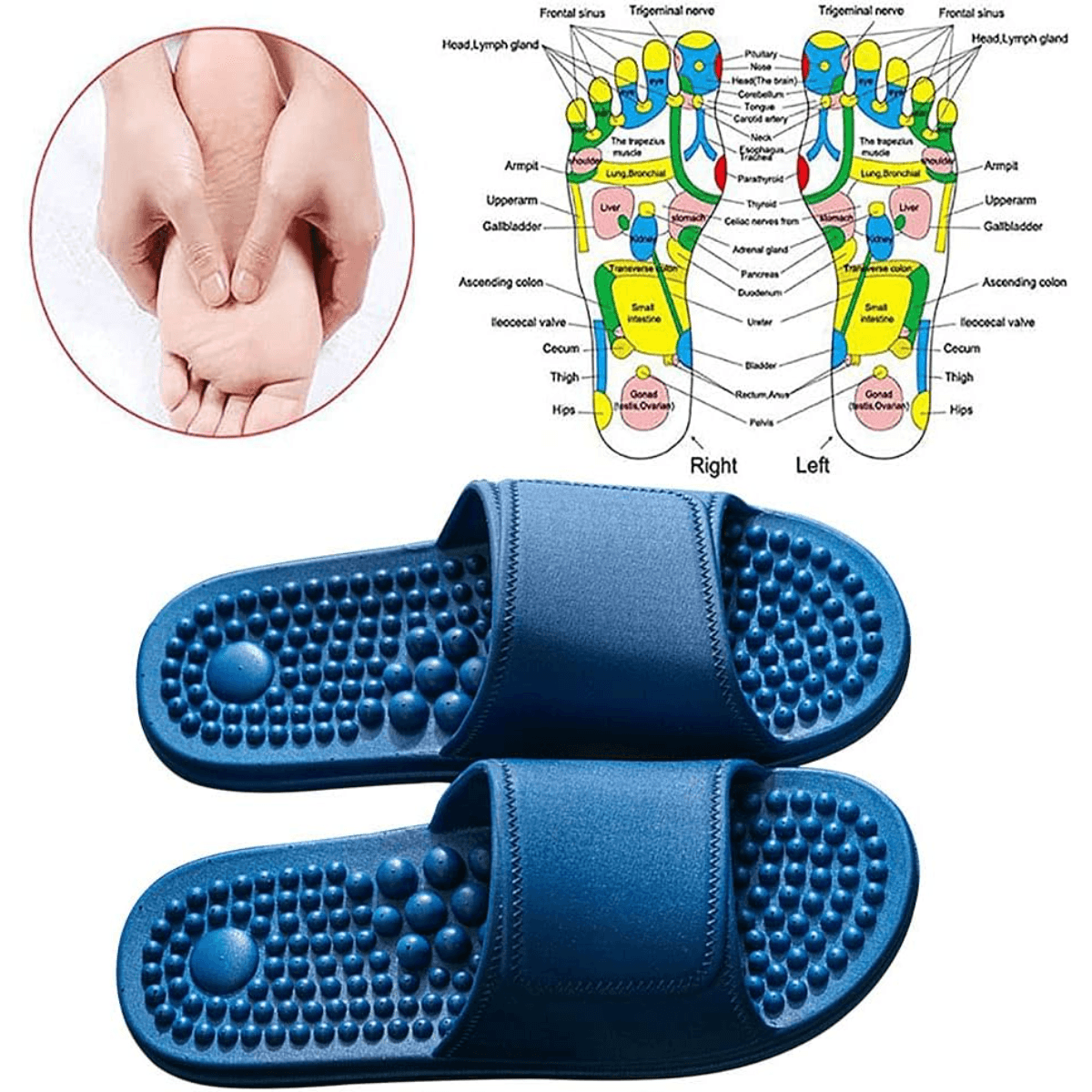 Memory Foam Massage Slippers – Acupressure Comfort and Support - Cloud Cushion Slides