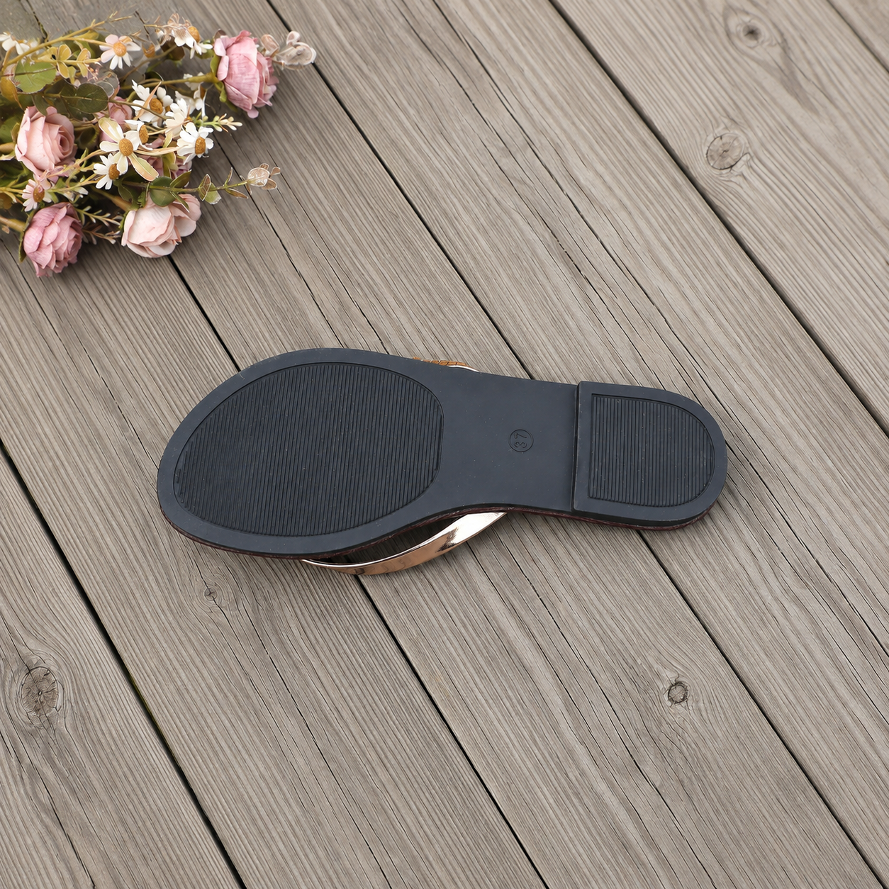 Casual Rhinestone Sandals With Rubber Sole For Women