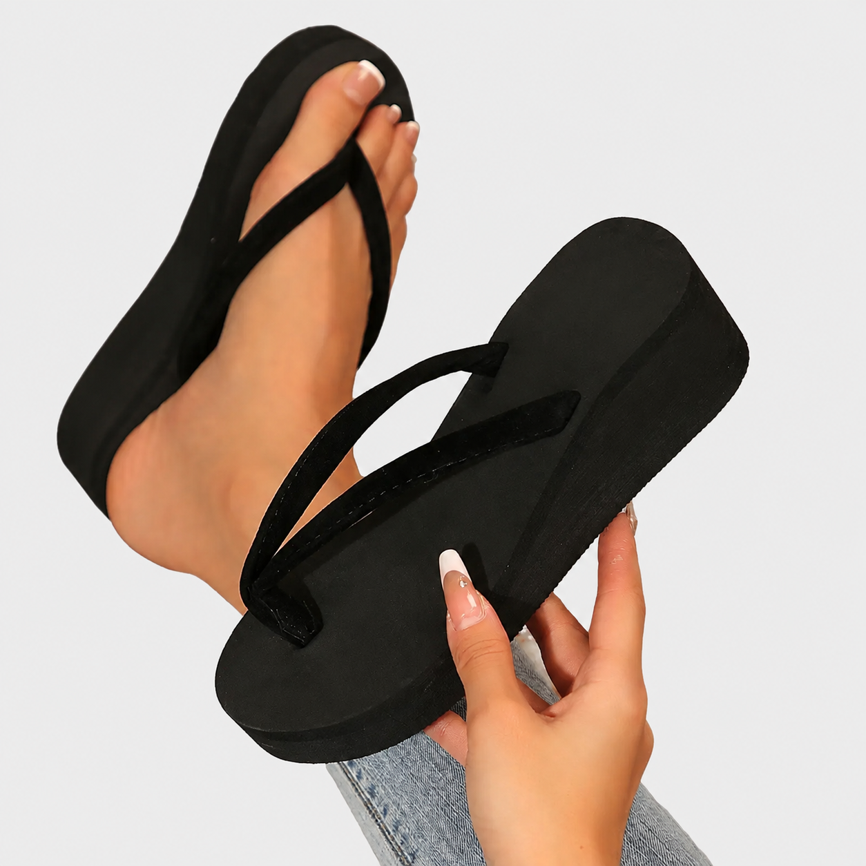 Wedge Sandals with Thick Non Slip Sole for Indoor and Outdoor Wear for Women