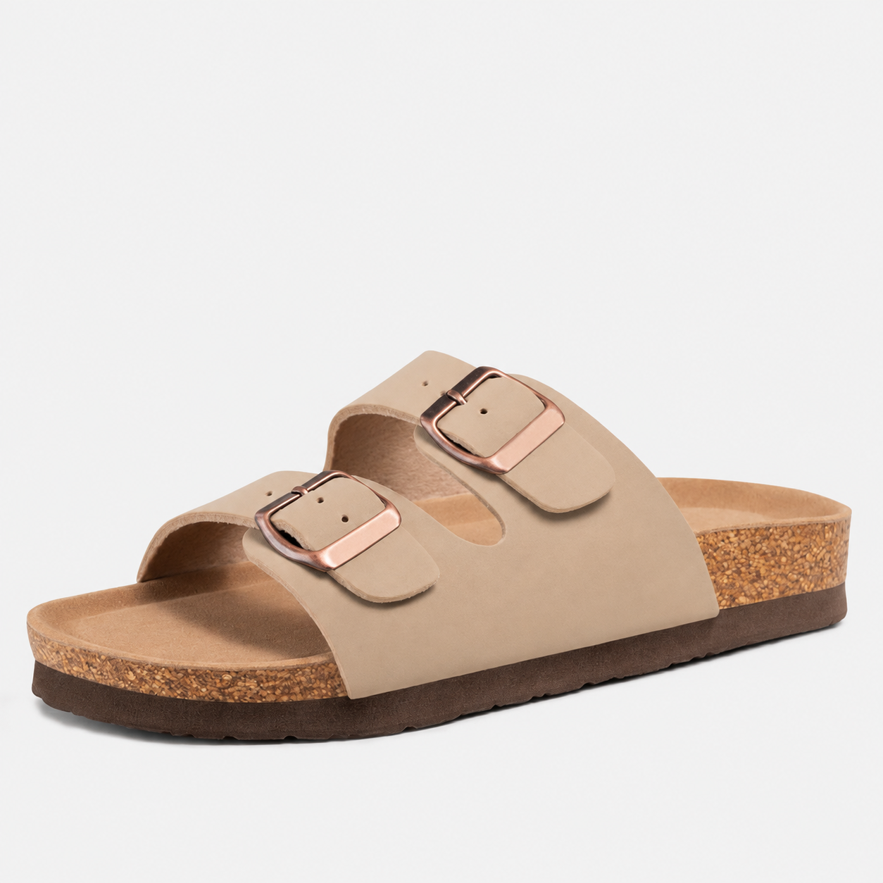 Casual Adjustable Straps Cork Footbed Flats Sandals For Women