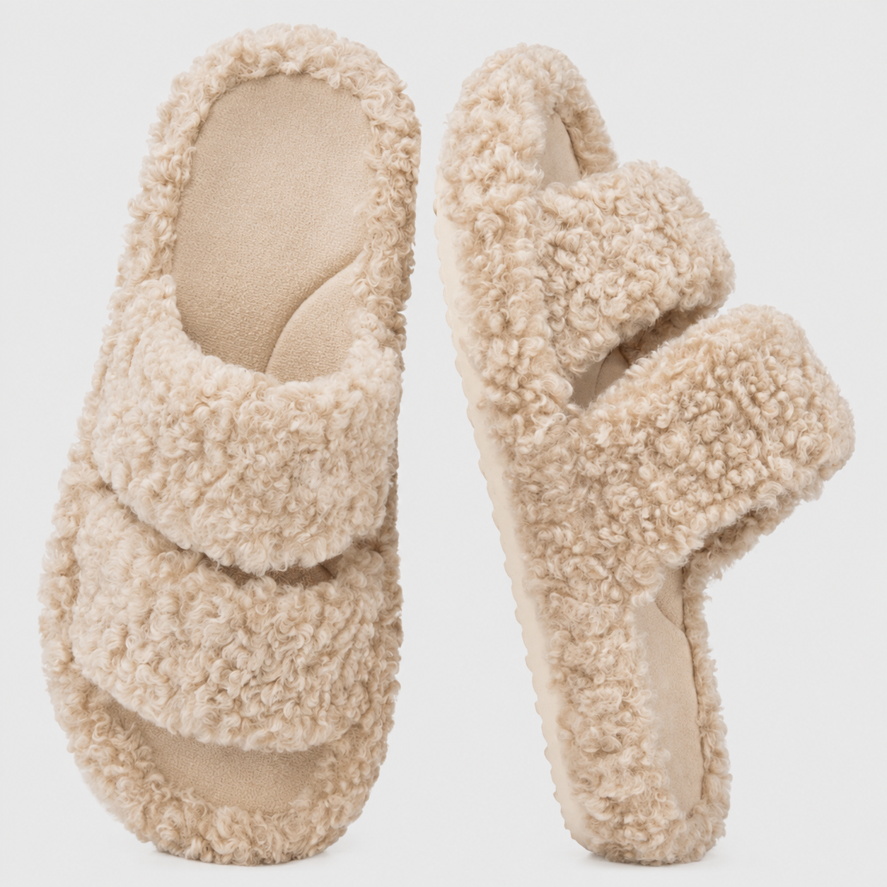 Stylish Classic Fuzzy Slippers With Soft Memory Foam For Women