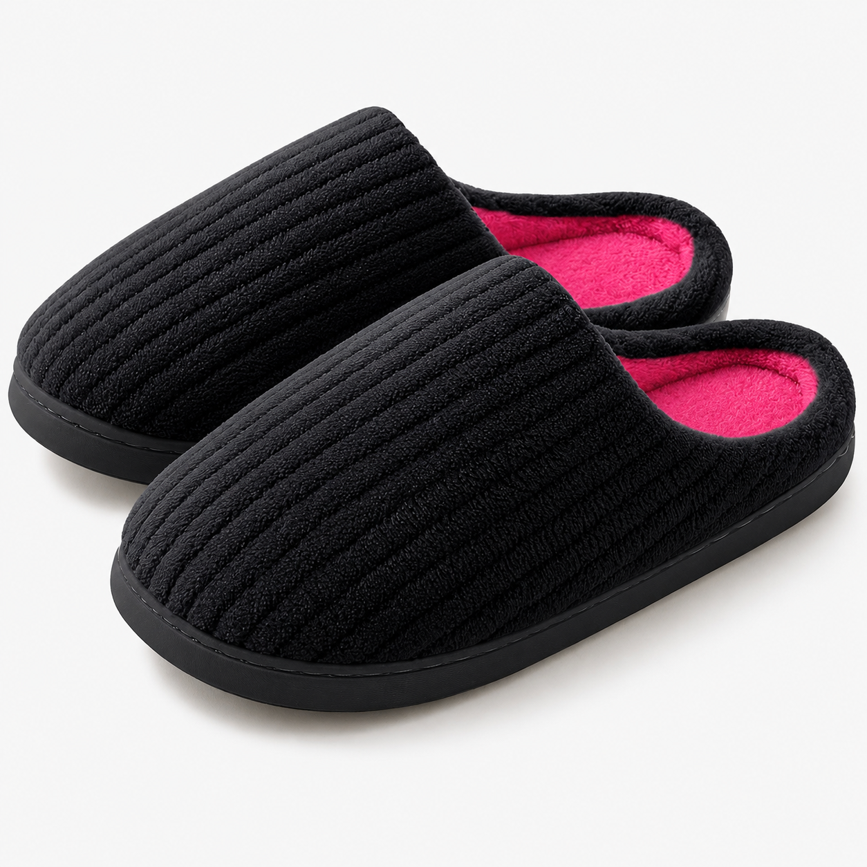 Indoor Outdoor Memory Foam Rubber Sole Comfy Slippers