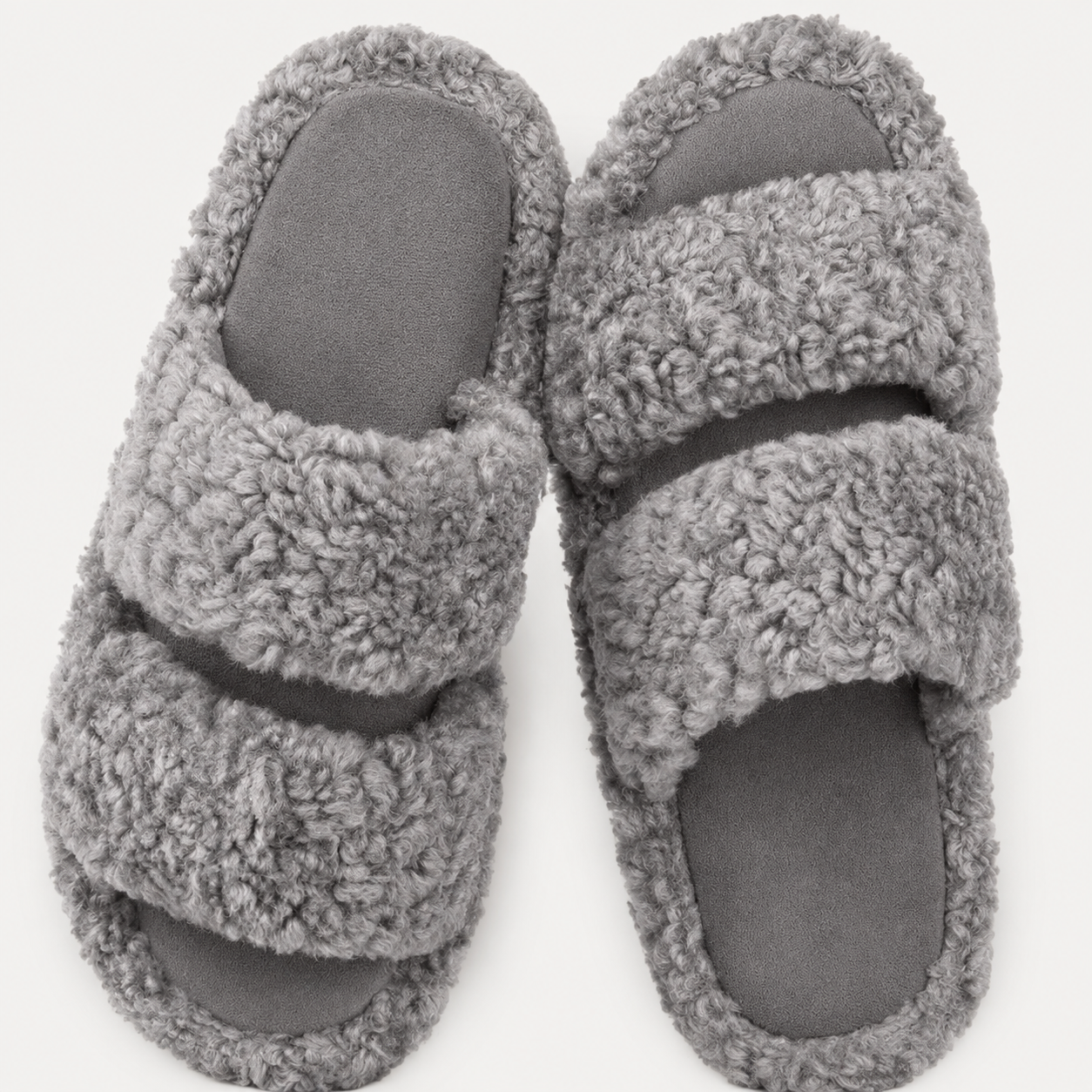 Double Strap Memory Foam Indoor Slippers For Women