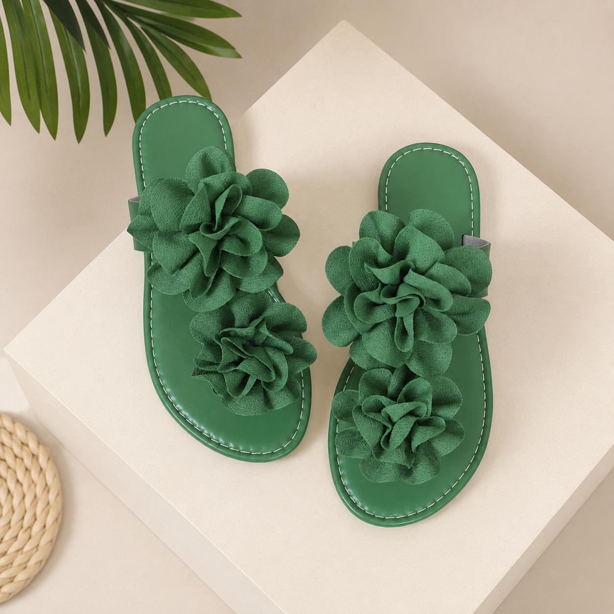 Bohemian Floral Decorated Casual Flat Sandals For Women