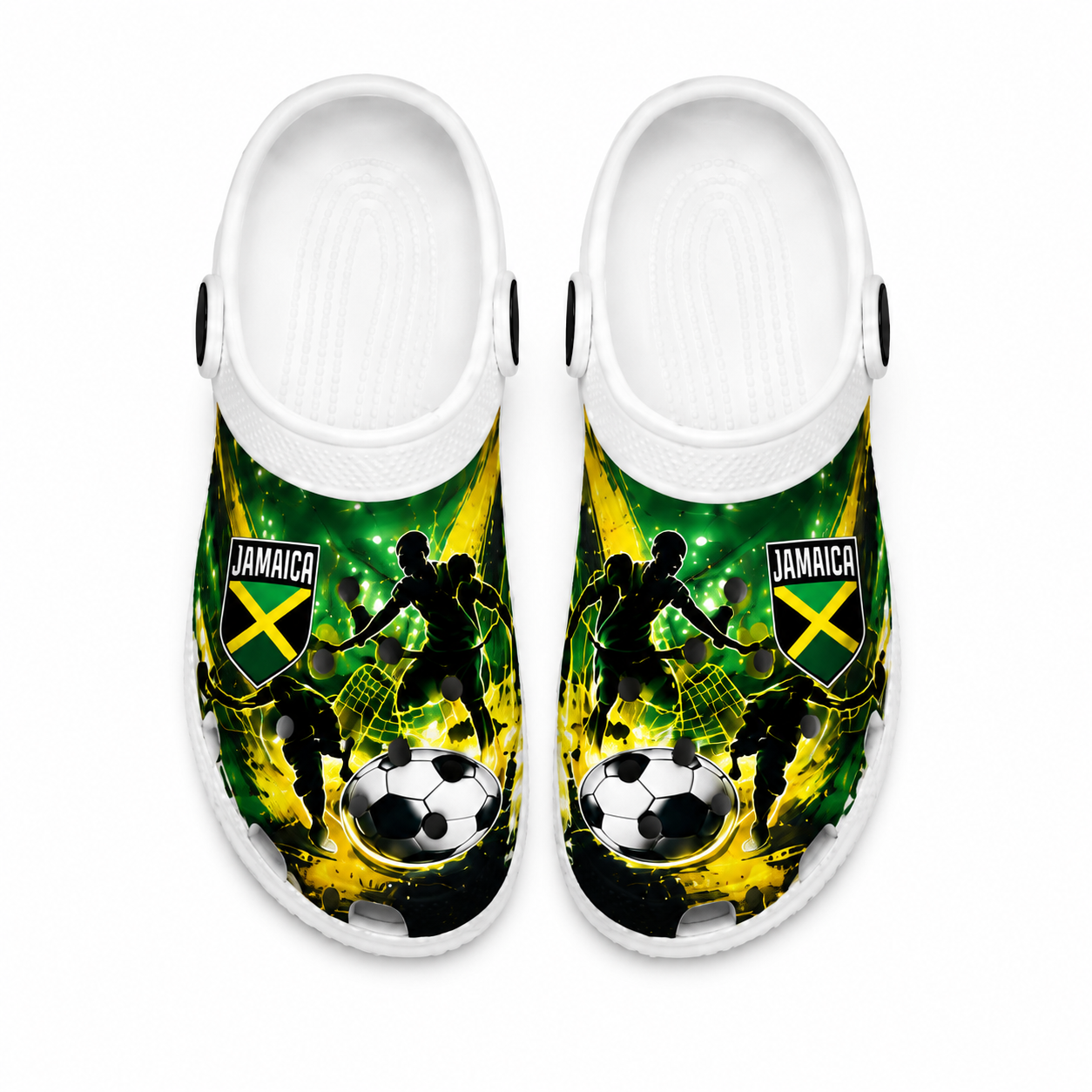 World Cup 2026 Jamaica Football Fan Printed Clogs