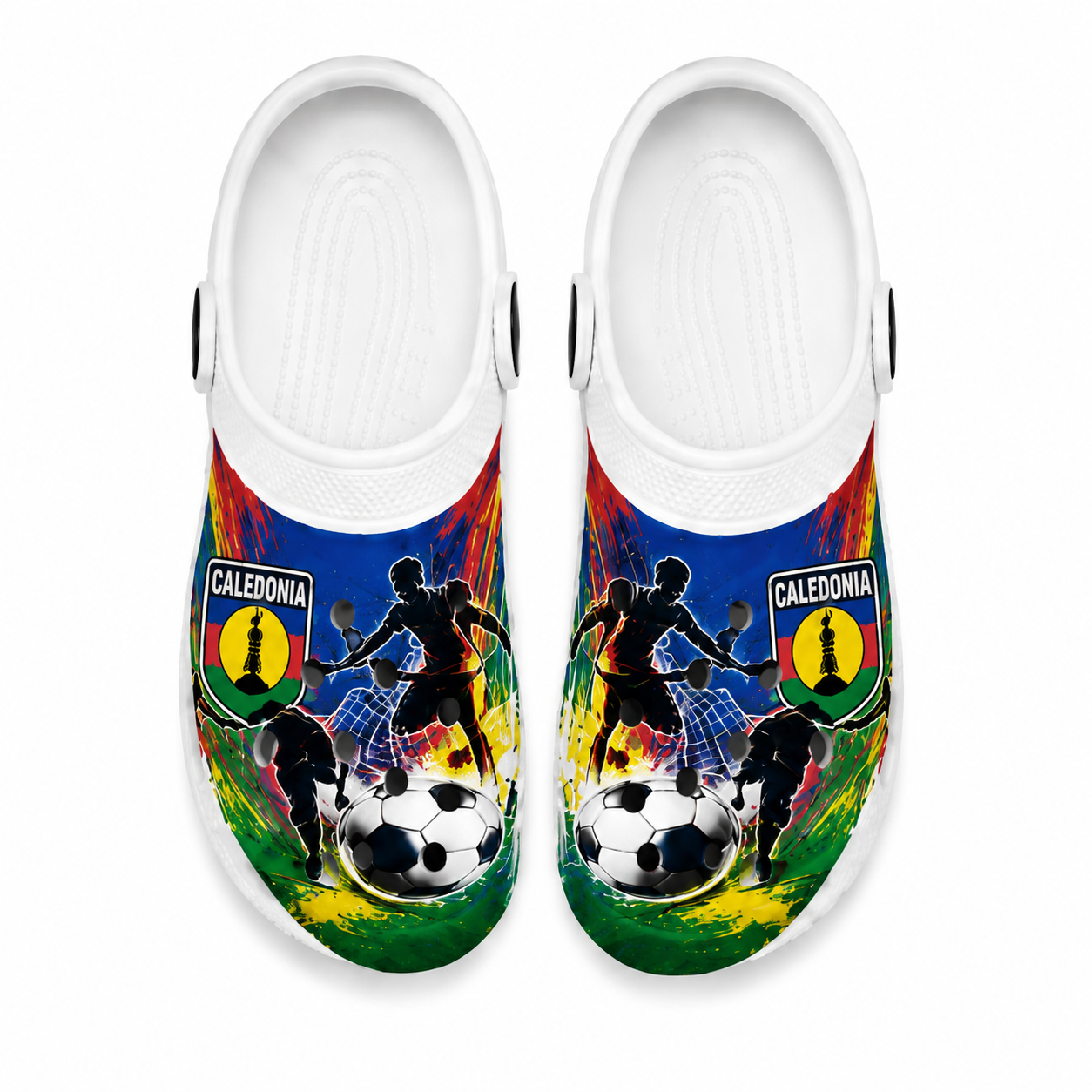 World Cup 2026 Caledonia Football Fan Printed Clogs