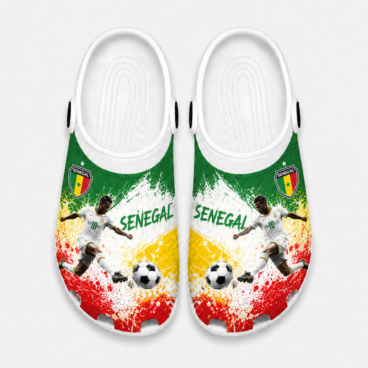 World Cup 2026 Senegal Football Fan Printed Clogs