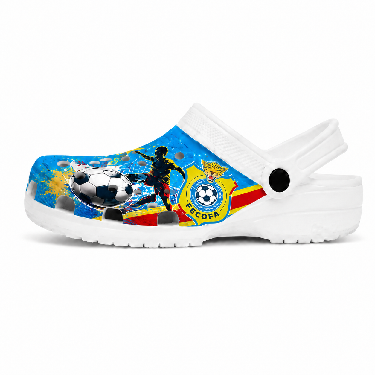 World Cup 2026 Democratic Republic Of The Congo Football Fan Printed Clogs