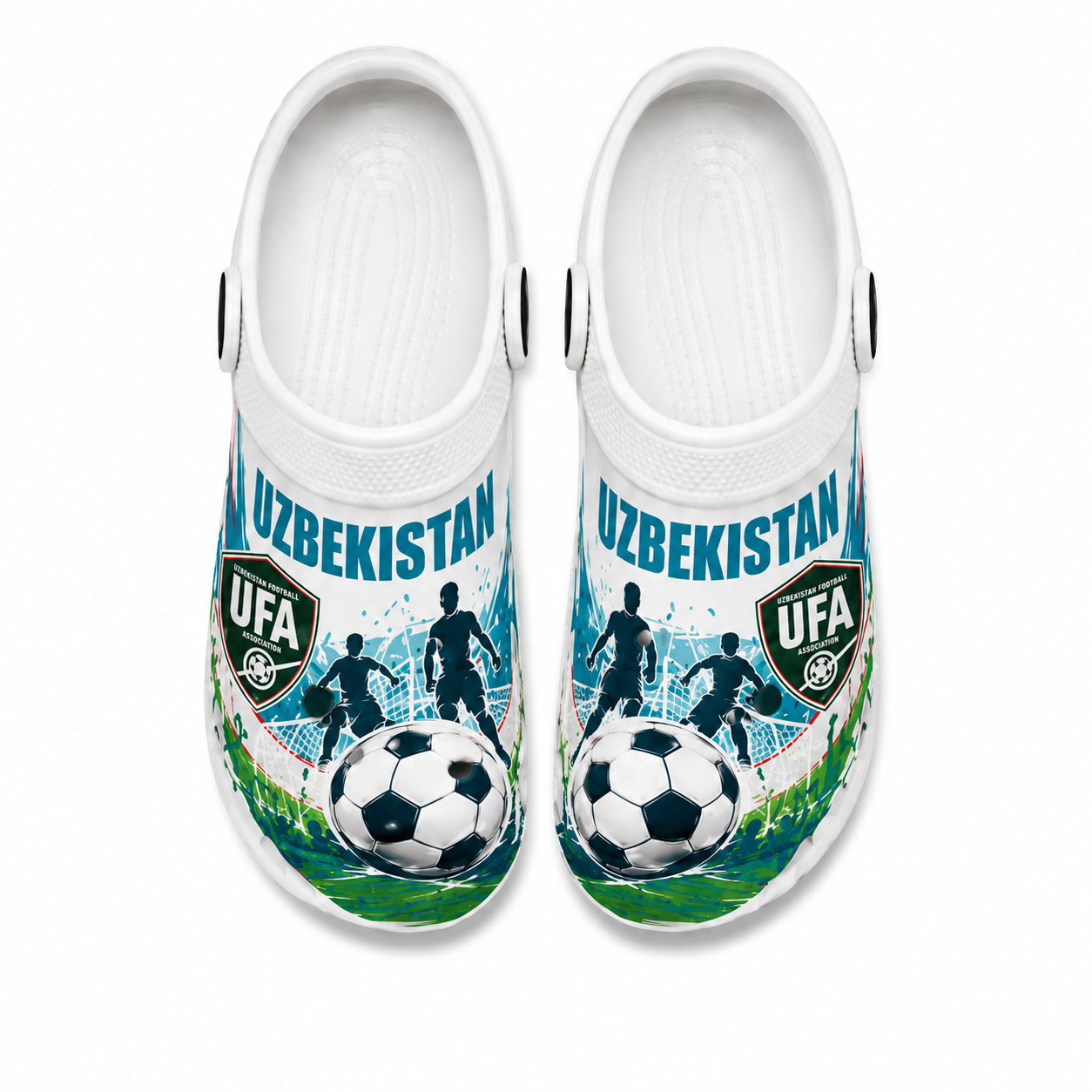 World Cup 2026 Uzbekistan Football Fan Printed Clogs