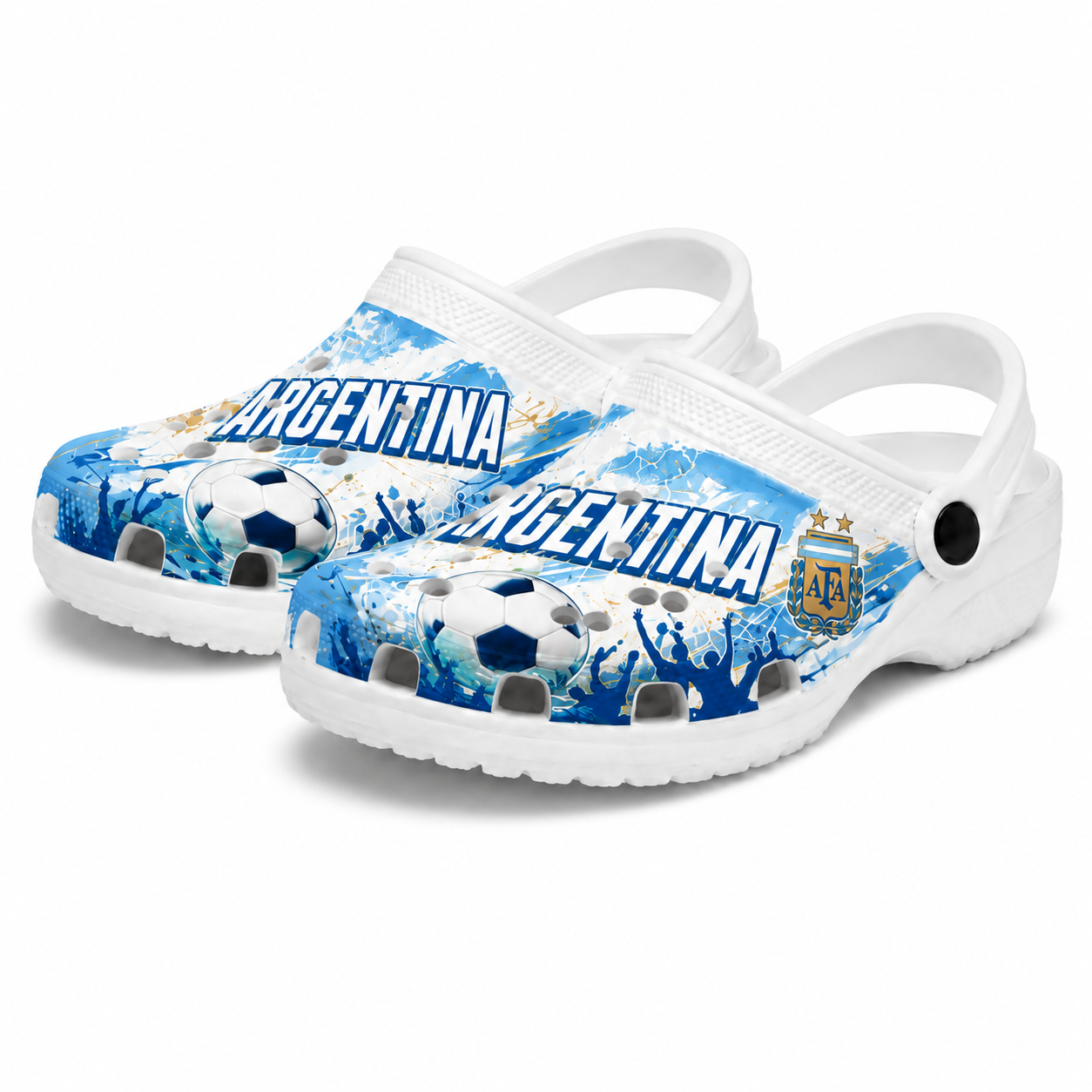 World Cup 2026 Argentina Football Fan Printed Clogs
