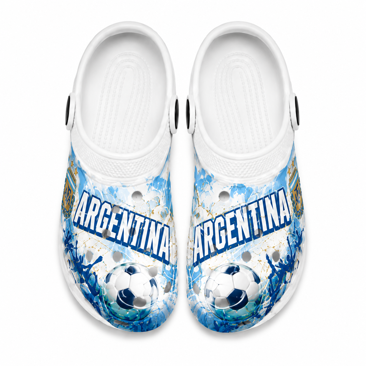 World Cup 2026 Argentina Football Fan Printed Clogs