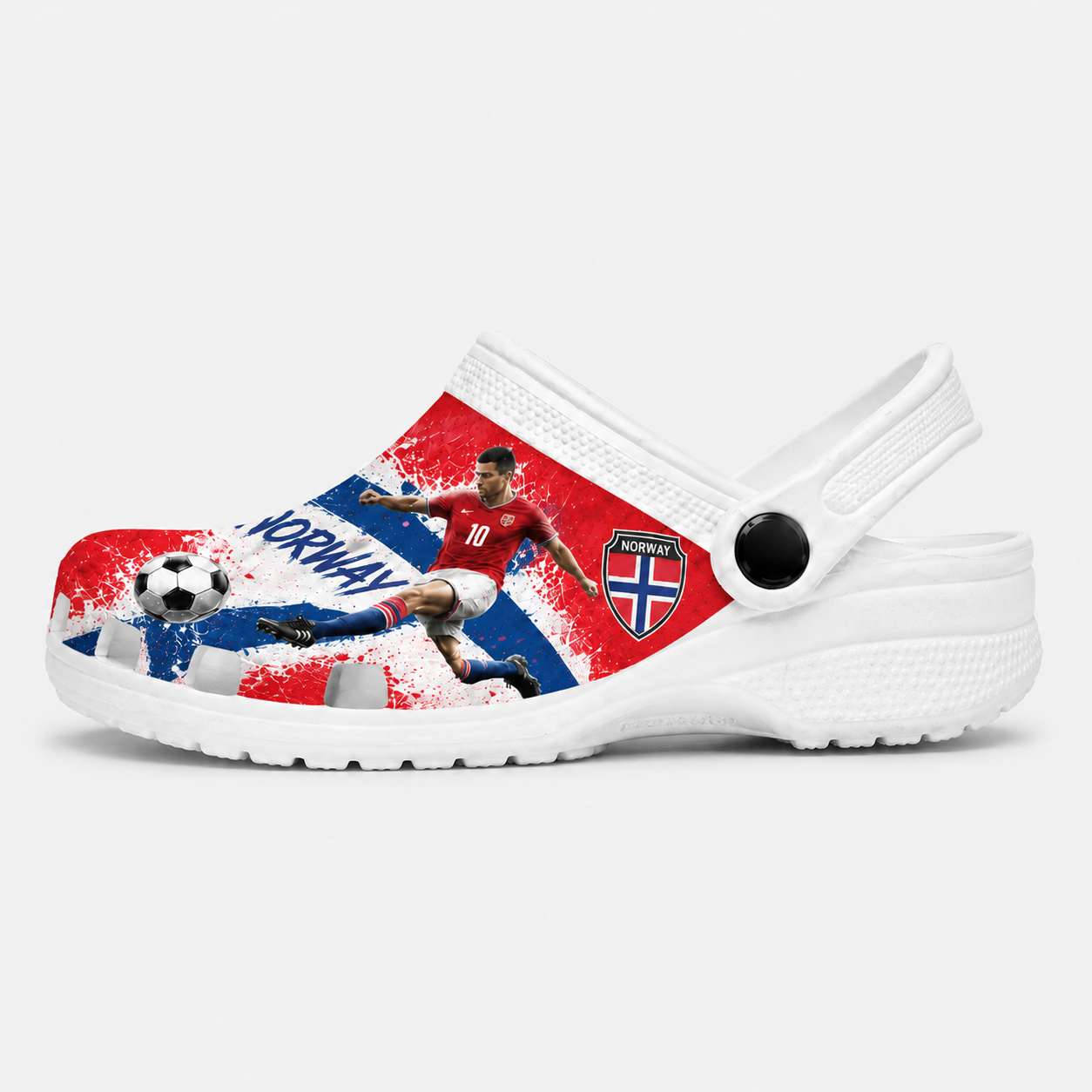 World Cup 2026 Norway Football Fan Printed Clogs