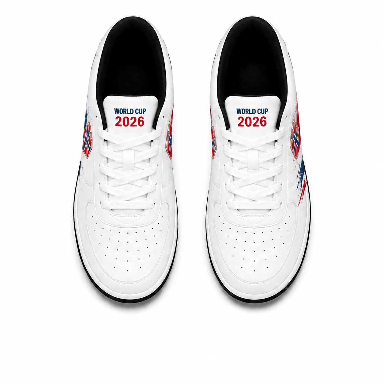 World Cup 2026 Norway Football Fan Printed Shoes