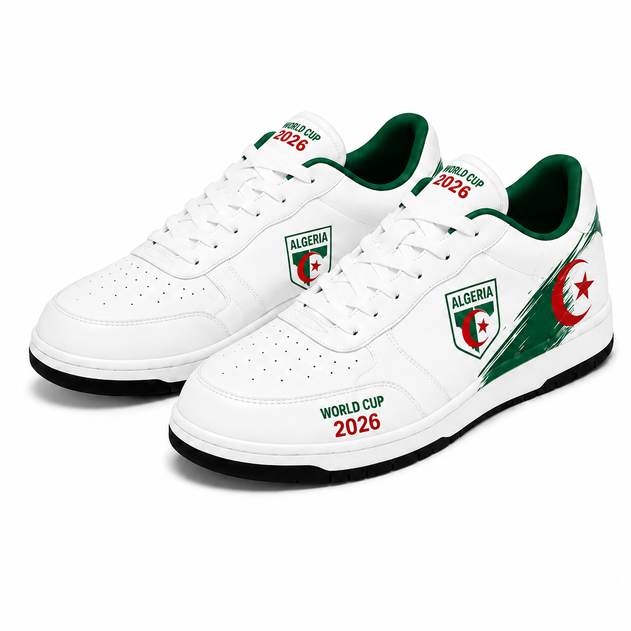 World Cup 2026 Algeria Football Fan Printed Shoes