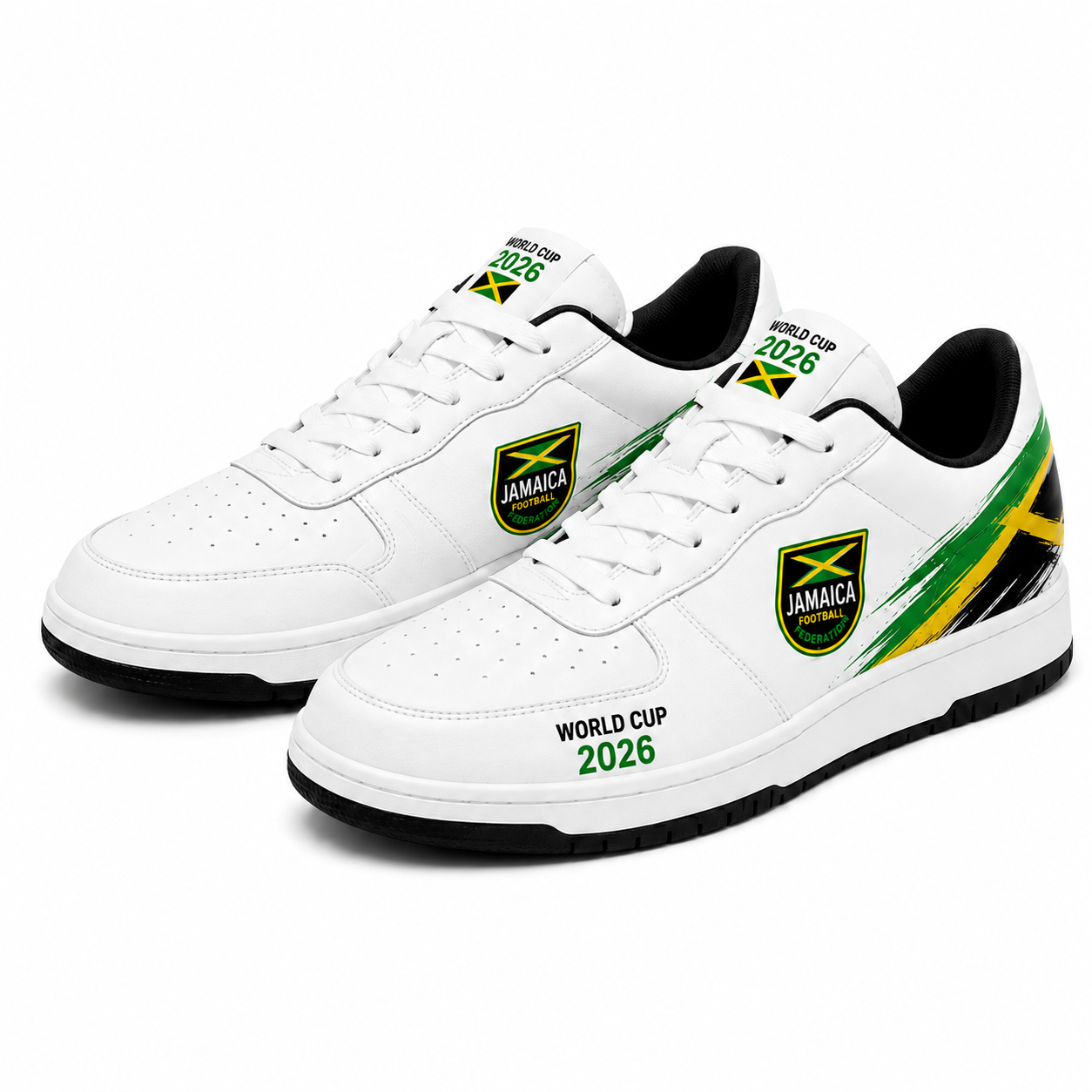 World Cup 2026 Jamaica Football Fan Printed Shoes