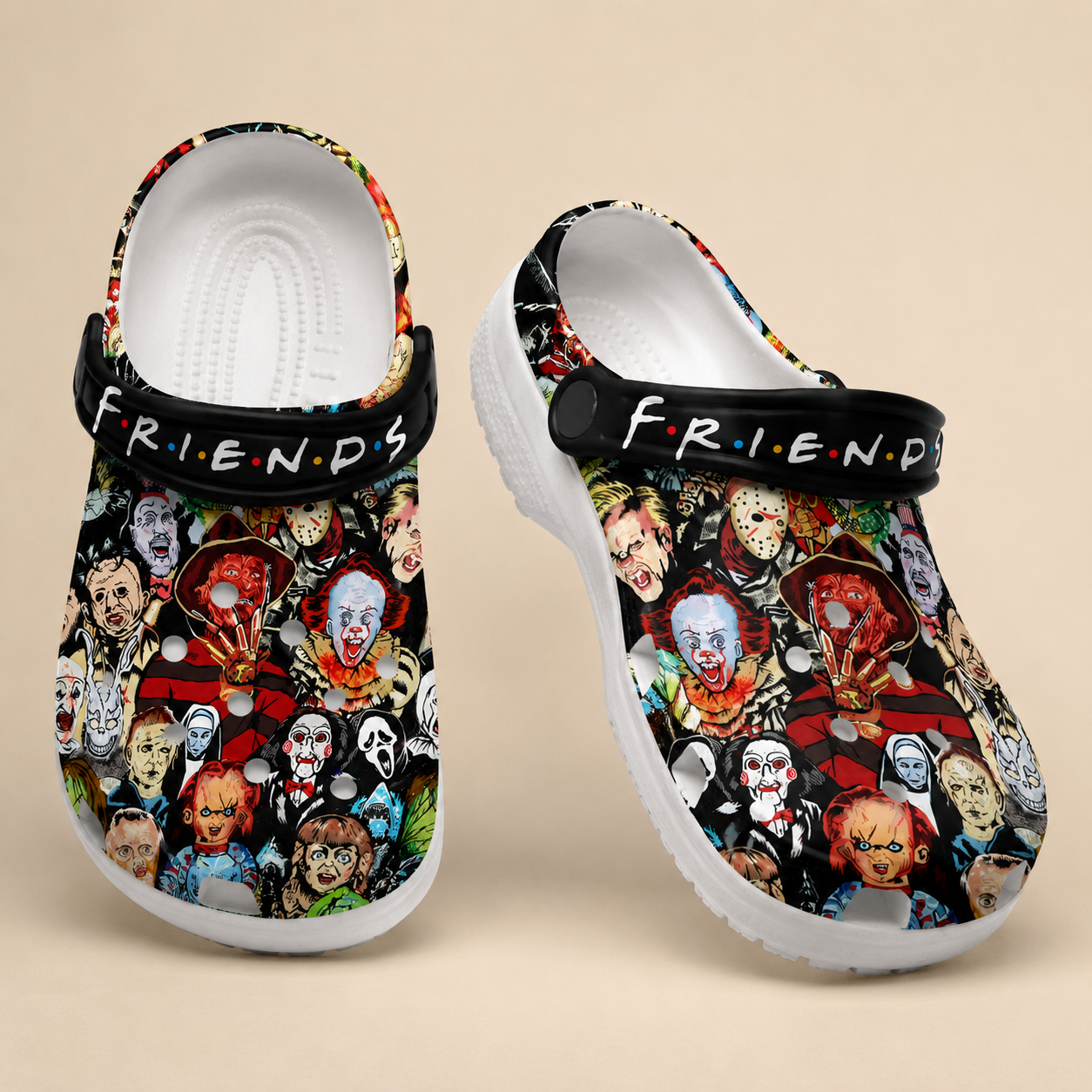 Casual Halloween Theme Printed Clogs For Men And Women