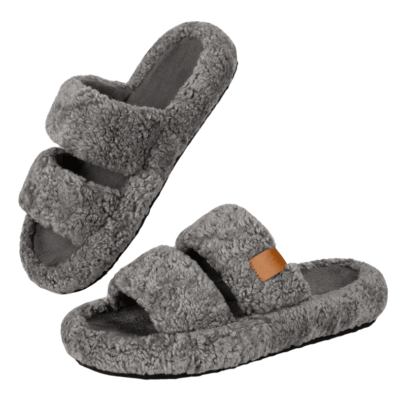 Classic Fuzzy Open Slippers