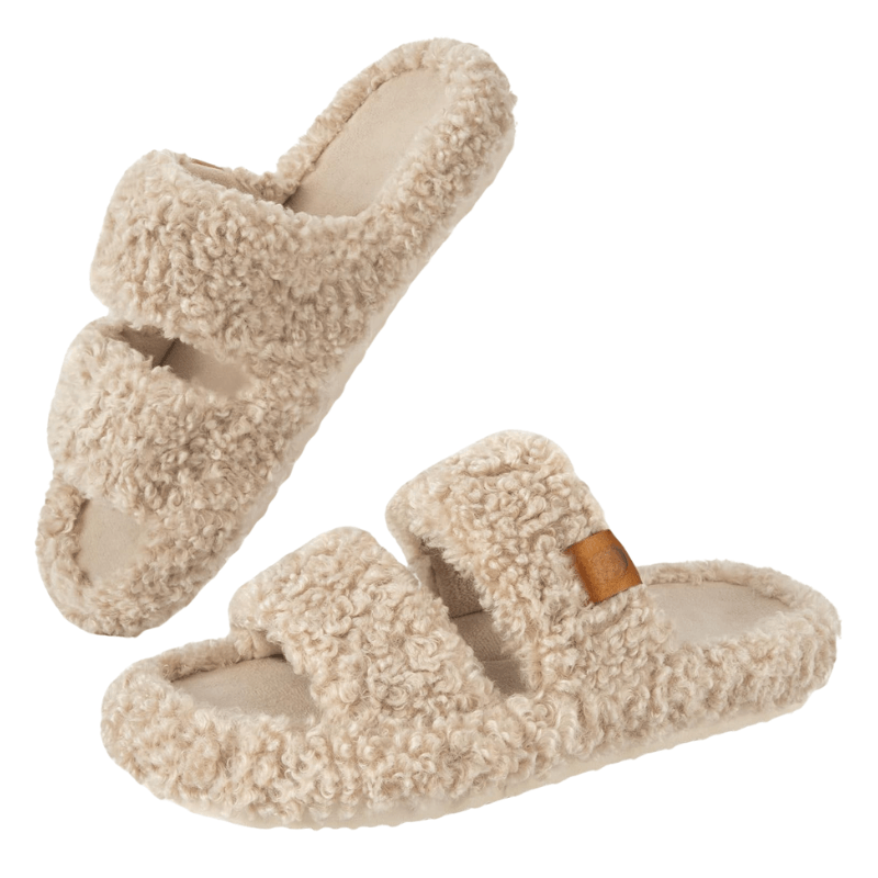 Classic Fuzzy Open Slippers