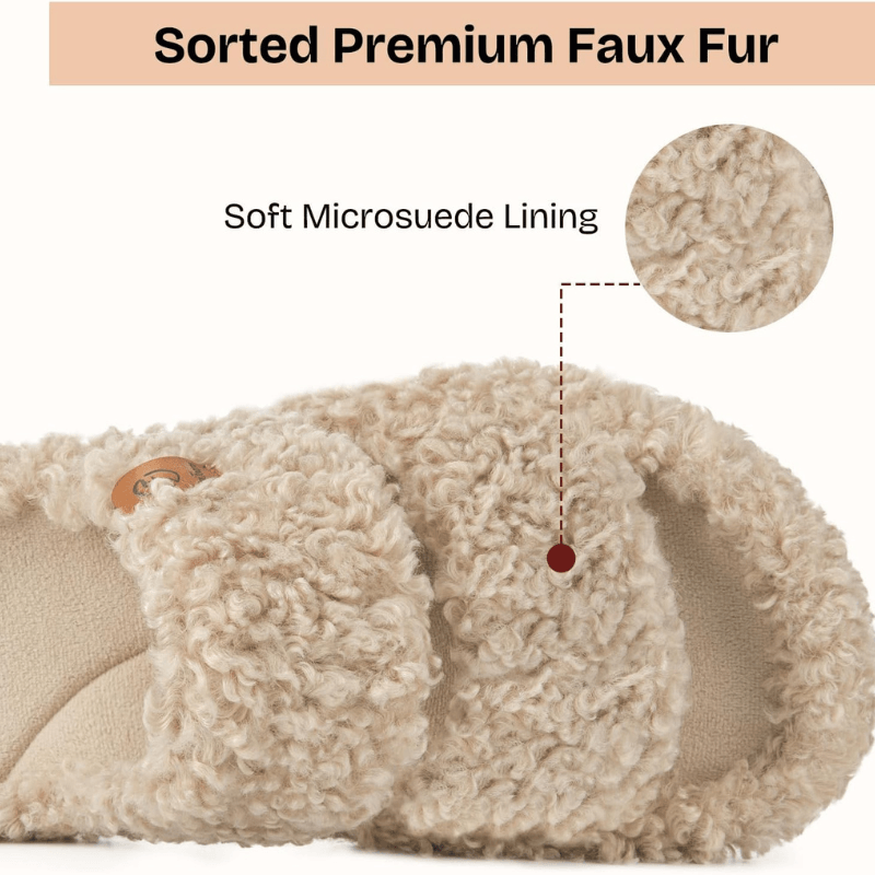 Classic Fuzzy Open Slippers – Cozy Comfort for Everyday Wear - Cloud Cushion Slides
