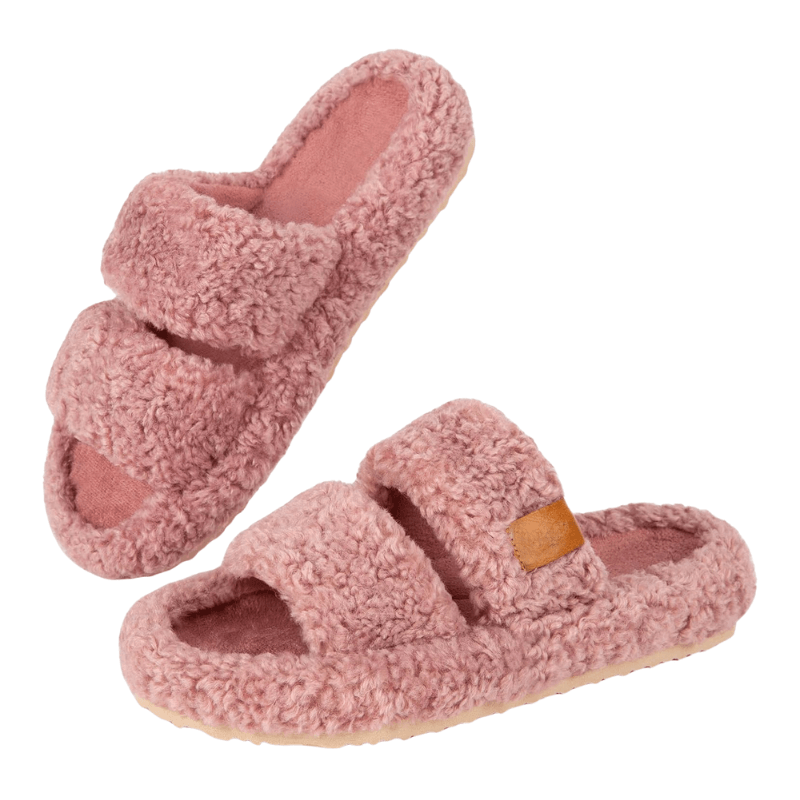 Classic Fuzzy Open Slippers
