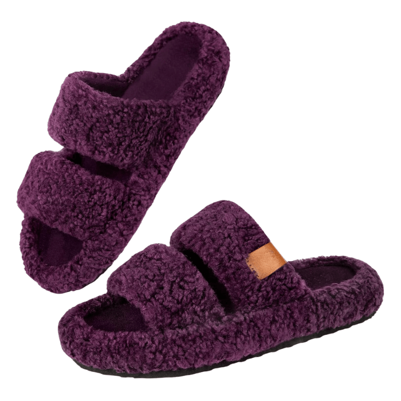 Classic Fuzzy Open Slippers