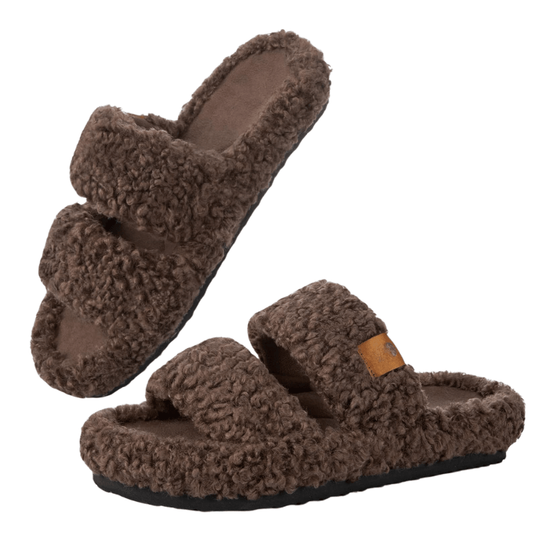 Classic Fuzzy Open Slippers