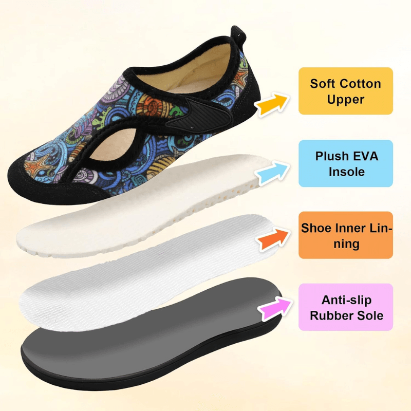 Colorful Print Diabetic Shoes