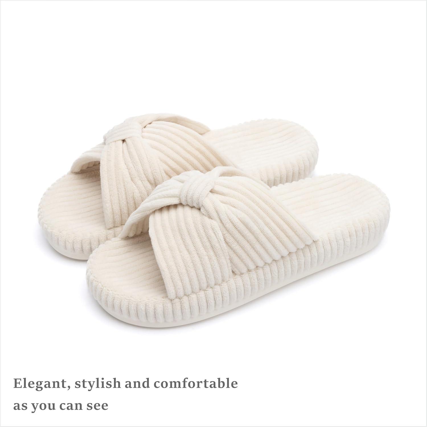 Corduroy Bow Orthopedic Slippers – Elegant Comfort for Everyday Wear - Cloud Cushion Slides