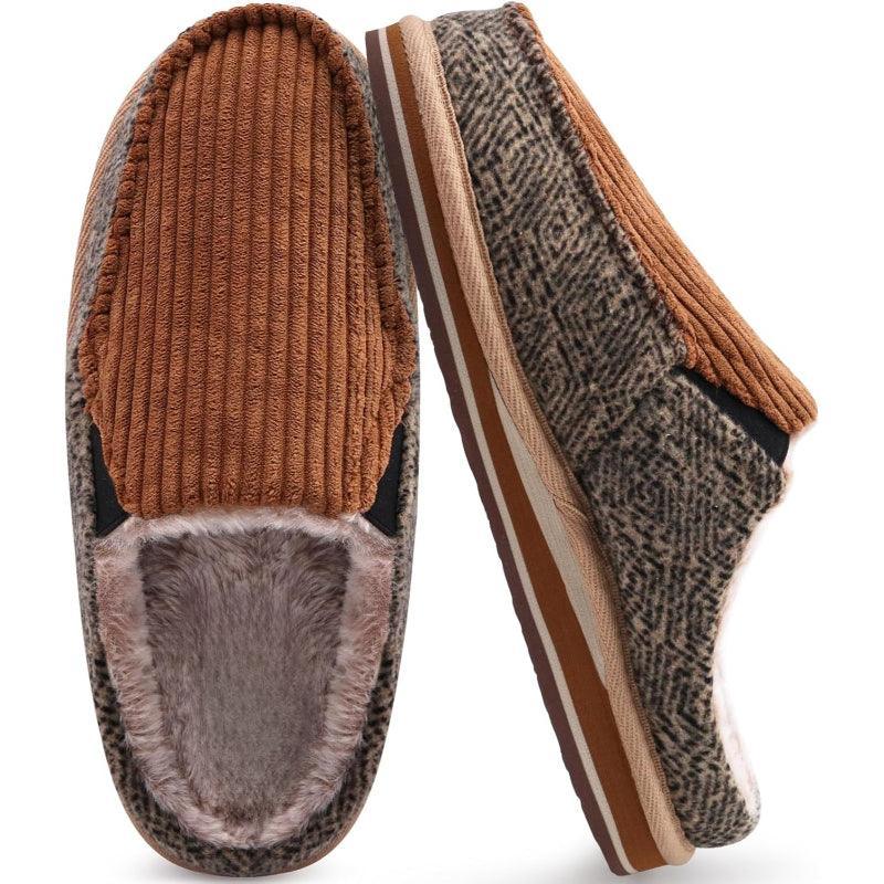 Corduroy Warm Orthopedic Slippers – Cozy Support for Indoor Comfort-Cloud Cushion Slides