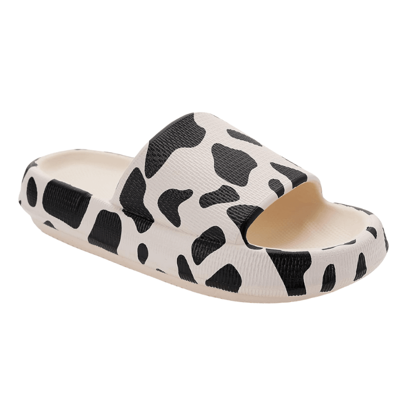 Cow Print Orthopedic Slides – Lightweight Comfort for Every Step - Cloud Cushion Slides