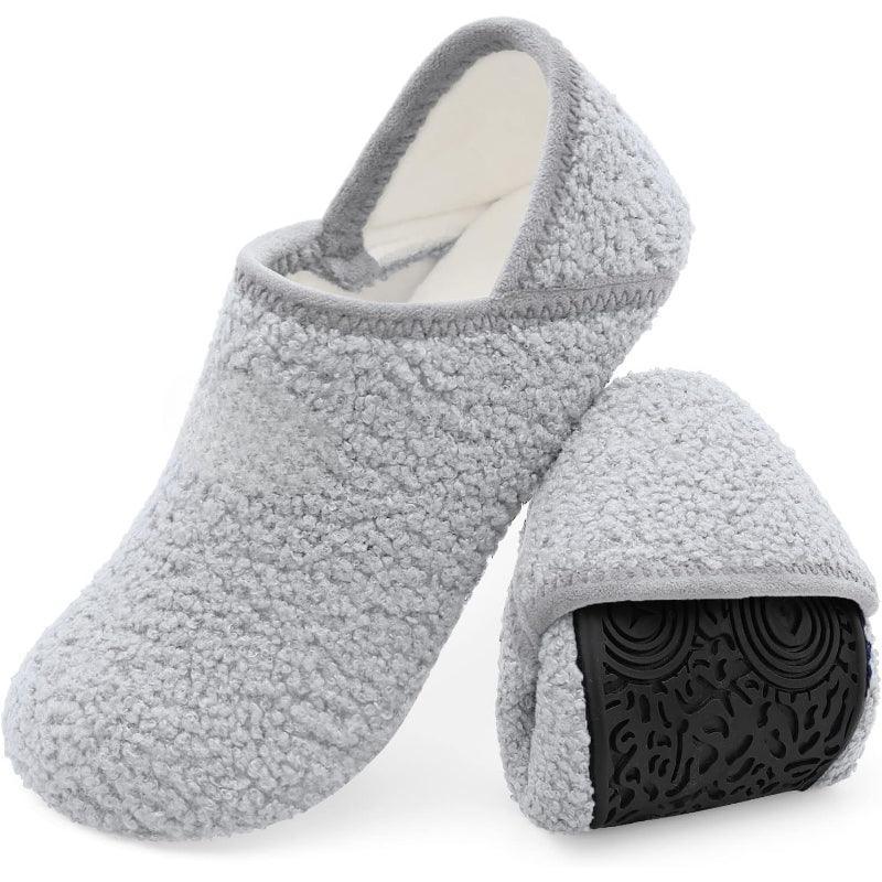 Rubber Sole Diabetic Slippers – Warmth and Stability for Comfort-Cloud Cushion Slides