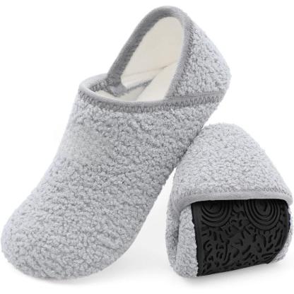 Rubber Sole Diabetic Slippers – Warmth and Stability for Comfort-Cloud Cushion Slides