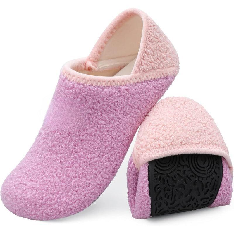 Rubber Sole Diabetic Slippers – Warmth and Stability for Comfort-Cloud Cushion Slides