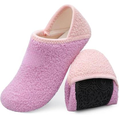 Rubber Sole Diabetic Slippers – Warmth and Stability for Comfort-Cloud Cushion Slides
