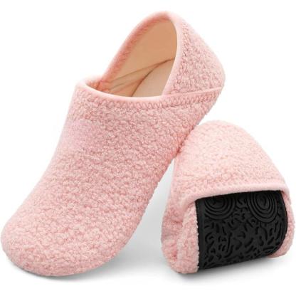 Rubber Sole Diabetic Slippers – Warmth and Stability for Comfort-Cloud Cushion Slides