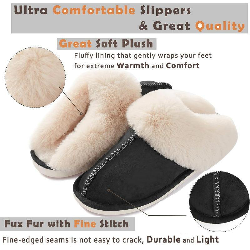 Fluffy Memory Foam Slippers – Soft and Supportive for Indoor Comfort - Cloud Cushion Slides