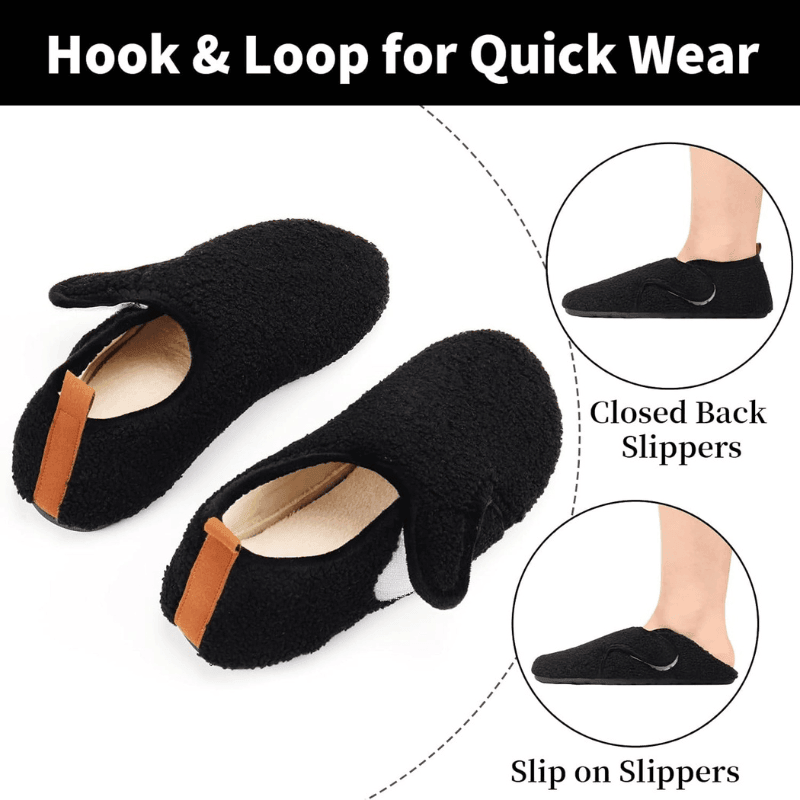Fleece Lined Diabetic Slippers – Warmth and Support for Comfort - Cloud Cushion Slides