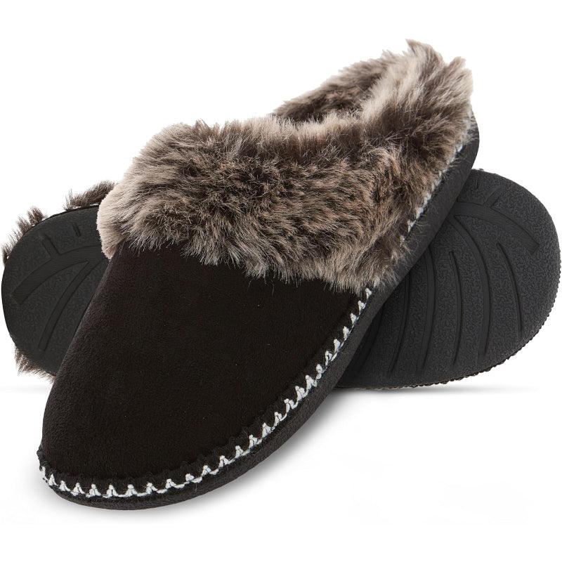 Fur Lined Anti Skid Slippers – Cozy Warmth and Secure Grip - Cloud Cushion Slides